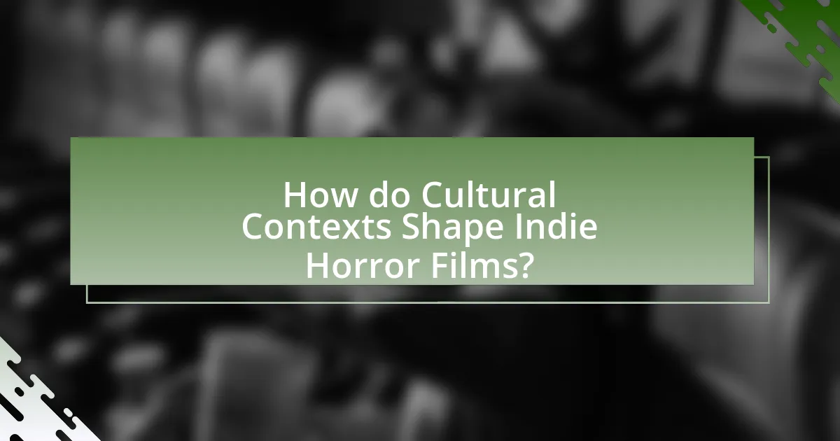 How do Cultural Contexts Shape Indie Horror Films?