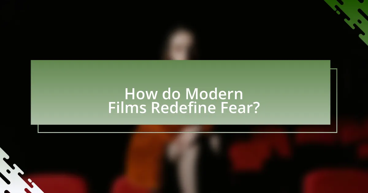 How do Modern Films Redefine Fear?