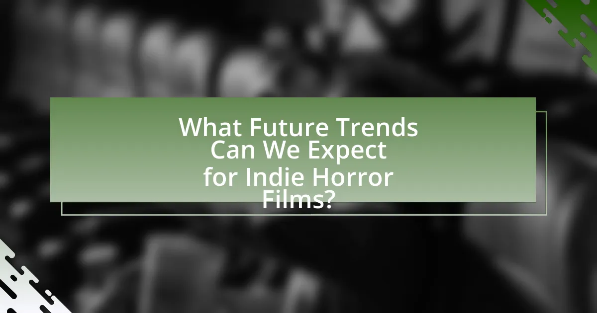 What Future Trends Can We Expect for Indie Horror Films?