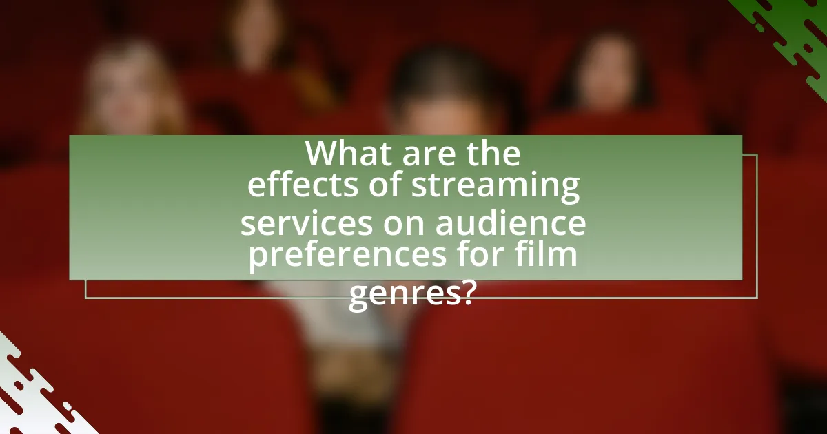 What are the effects of streaming services on audience preferences for film genres?