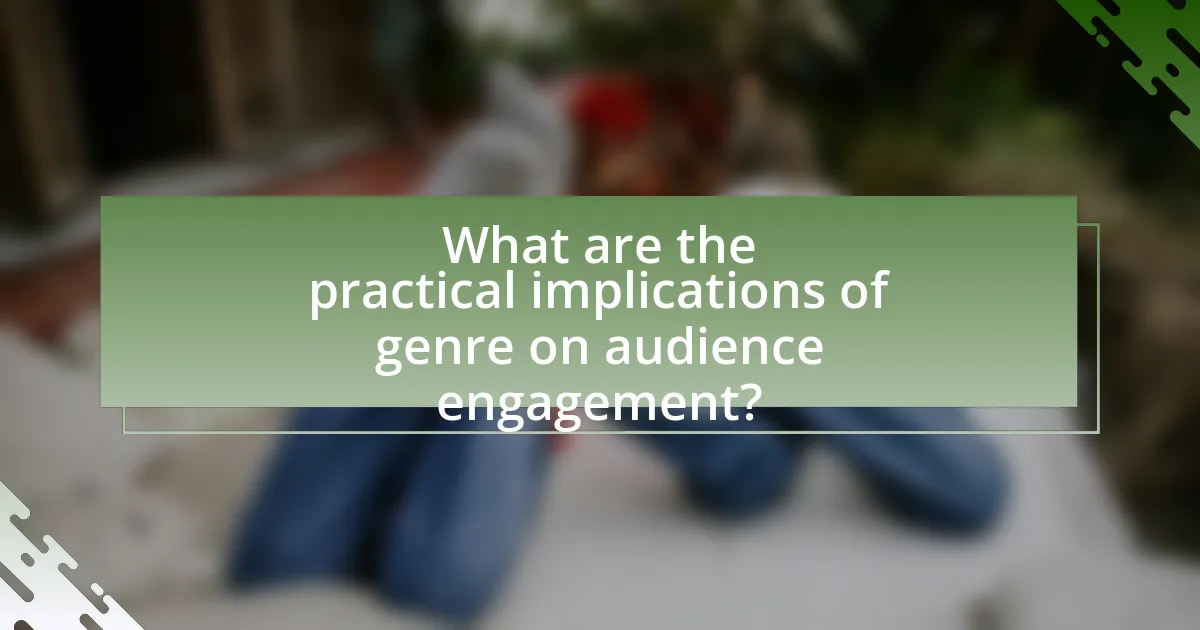 What are the practical implications of genre on audience engagement?